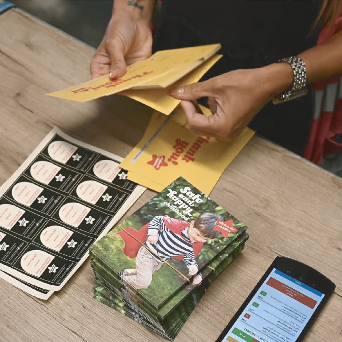 Direct mail packs being prepared
